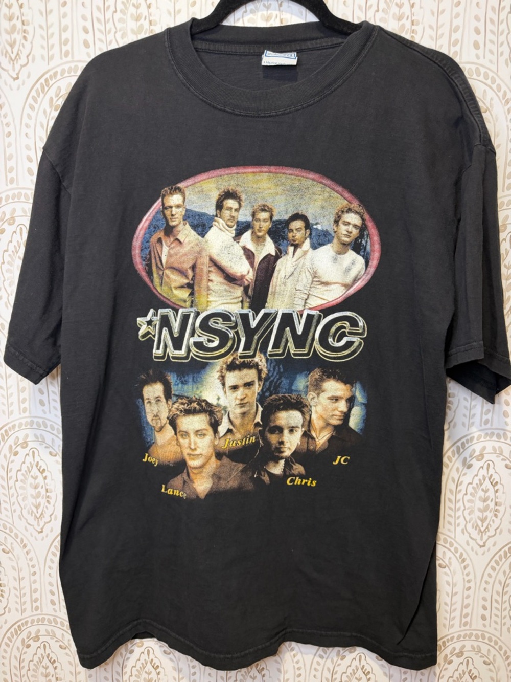 *NSYNC VINTAGE Bye Bye Bye Tour Concert Tee Black Cotton size XL - Picture 2 of 8